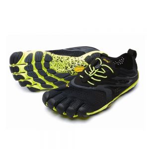 Vibram Fivefingers V-Run Men's Barefoot Shoes (Black / Yellow) 
