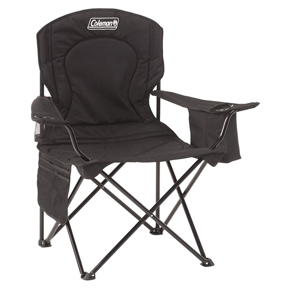Coleman Quad Chair with Cooler Black