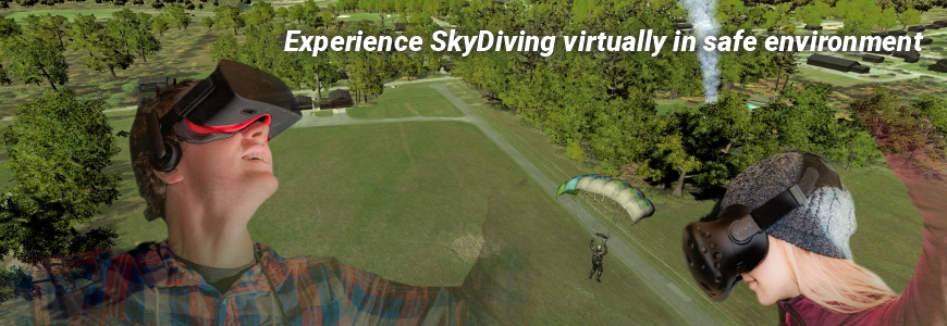 Experience SkyDiving virtually in safe environment